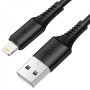 Borofone USB - Lightning (iPhone), Кабел 2.4A 1m BX47 / Черен / Баркод : 2402286, снимка 1