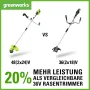 Greenworks 2 x 24 V батериен тример 40 cm с 2 x 4Ah батерии и двойно зарядно устройство, снимка 2