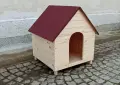 Дървена къща за куче с веранда , кучешка колиба дървени къщи за кучета, снимка 6