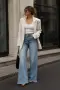 Дамски Wide Leg дънки 009 – Light Blue, снимка 1