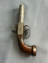 Уникален стар двуцевен пищов, сребърни набивки, снимка 2