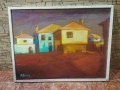 АВТОРСКА МАСЛЕНА КАРТИНА - СОЗОПОЛСКИ КЪЩИ, снимка 1