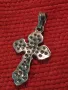 СТАРО ПРАВОСЛАВНО СРЕБЪРНО РАЗПЯТИЕ КРЪСТ КРЪСТЧЕ ЛАКИРАНО СРЕБРО 925 ПРОБА МАЙСТОРСКА РАБОТА 45584, снимка 16