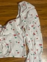 Уникален кукленски топ буфан ръкав бюстие памук ,памучно елегантно бяло с черешки череши, снимка 5
