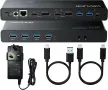 WAVLINK USB-C DisplayLink Docking Station с 2× HDMI/DP, Gigabit Ethernet и 6× USB 3.0, снимка 1