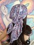 Прекрасен Еластичен Модерен Тюрбан с Десен на Красиви Орнаменти Италиански Барок КОД 3070, снимка 6