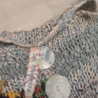 Ръчно плетена спорно елегантна лятна блуза с големи копчета, снимка 13 - Блузи с дълъг ръкав и пуловери - 41402568