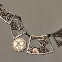 Старо сребърно колие (178), снимка 7 - Колиета, медальони, синджири - 41926941