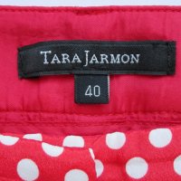 Дамски панталон Tara Jarmon свободна кройка в червено на бели точки свежо, снимка 2 - Панталони - 34441978
