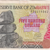 500 долара 2001, Зимбабве, снимка 1 - Нумизматика и бонистика - 36151780