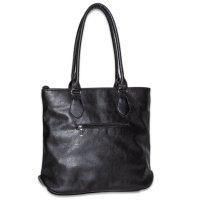 Кожена черна дамска чанта, снимка 2 - Чанти - 40392545