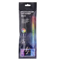 Многоцветна RGB LED лента 30 см (Водоустойчива, USB), снимка 2 - Лед осветление - 41791578