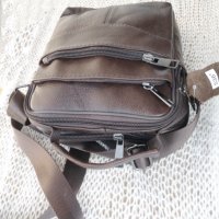 Мъжка кожена чанта от телешки бокс, снимка 3 - Чанти - 34882243