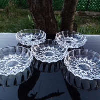 Кристални чинийки - 5 бр., снимка 3 - Чинии - 44928925