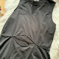 Черна рокля с полу поло, снимка 3 - Рокли - 41935010