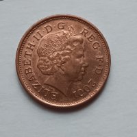 2 пенса Великобритания 2001 Кралица Елизабет II Монета от Англия , снимка 2 - Нумизматика и бонистика - 44277477
