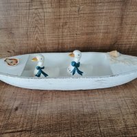 Декоративна дървена лодка, снимка 1 - Декорация за дома - 41468050