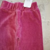 Клин-панталон от плюшена еластична материя, розов цвят, снимка 2 - Детски клинове - 42490823