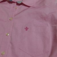 Дамска риза в наситен розов цвят с красив бордюр на яката, снимка 3 - Ризи - 40347116