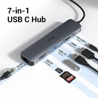 Нов USB C адаптер с 4K HDMI дисплей, 2 порта за данни USB-A 3.0 5Gbps, снимка 7 - Друга електроника - 41525777