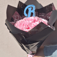Букет от сатенени рози , снимка 1 - Подаръци за жени - 44600412