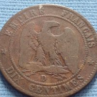 Рядка монета 10 сантима 1855г. Франция Наполеон трети за КОЛЕКЦИЯ 30434, снимка 1 - Нумизматика и бонистика - 42682970