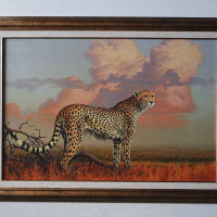 ”Небето на саваната” - гепард, картина , снимка 1 - Картини - 44702111
