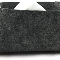 CharmingBoxes  кошница за съхранение от филц, памучен плат и кожена каишка20 x 17 x 10 cm НОВА, снимка 5 - Други - 34398266