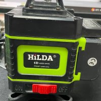 Лазерен нивелир Hilda DG-147, Дистанционно, 4 лъча x 360 градуса, Зелени линии, Обхват 25м, Точност , снимка 2 - Други инструменти - 42689043