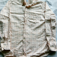Бежова риза-каре-100% памук, снимка 2 - Ризи - 36343812