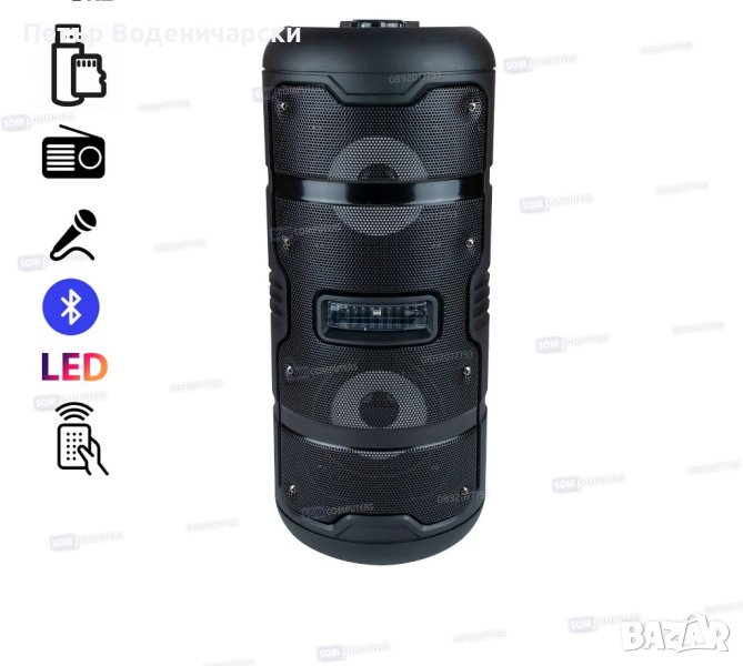 Активна Bluetooth колона Преносим високоговорител KTS-1181 Ергономичен дизайн Дигитален дисплей LED , снимка 1