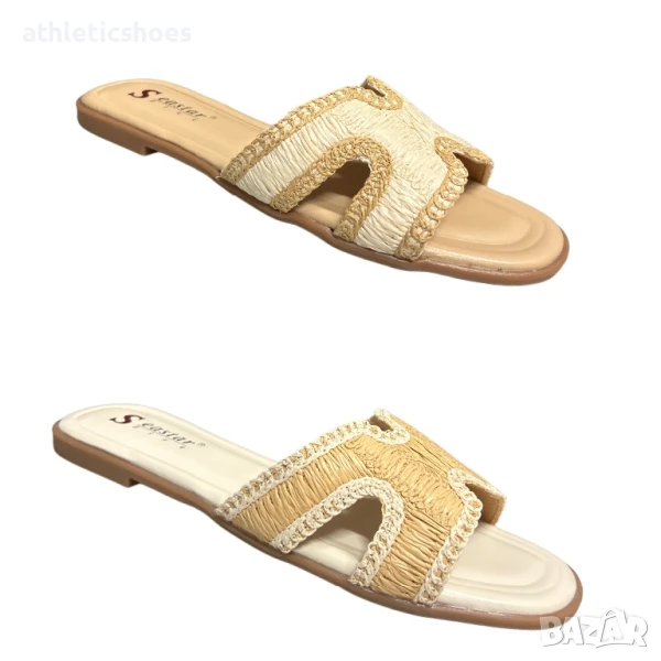 Дамски чехли на равна подметка-ПРОМОЦИЯ, снимка 1