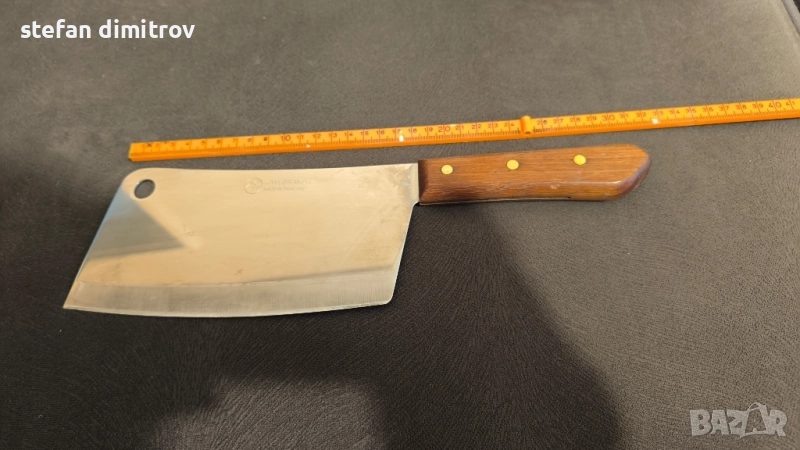 Сатър  за месо 19 см, Киви, неръждаема стомана, дървена дръжка, снимка 1