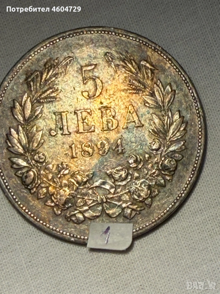 5 лева 1894, снимка 1