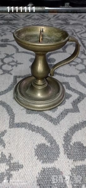 Бронзов свещник 1 кг., снимка 1
