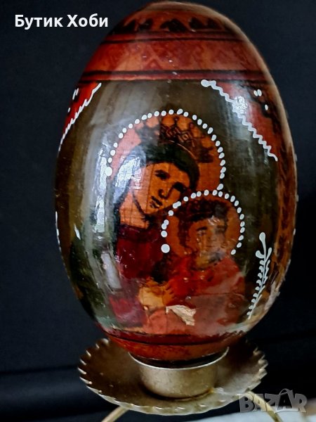  Руско Великденско дървено яйце, снимка 1