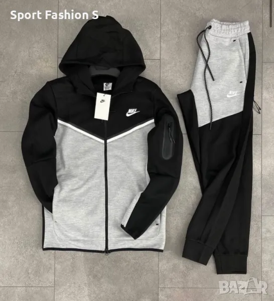 Мъжки екип Nike Tech Fleece Black and Grey, снимка 1