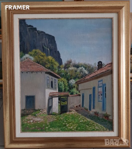 Никола Димитров Манастира св.Троица 1982г Велико Търново масло, снимка 1