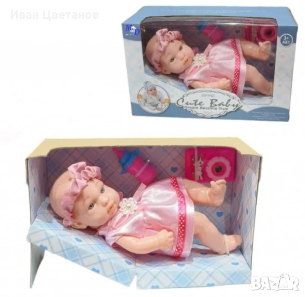 Кукла бебе момиче за деца 3+ години, снимка 1