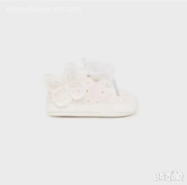 Декоративни спортни обувки с бродерии за новородено момиче Mayoral, снимка 1