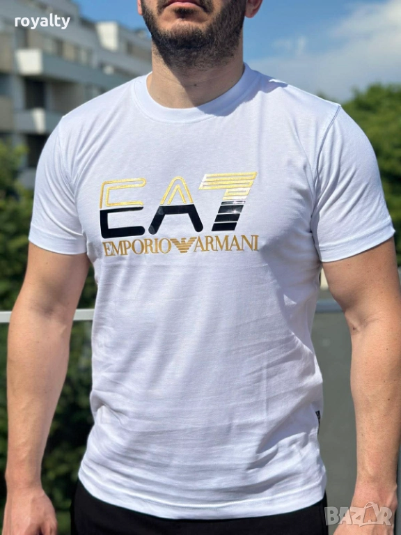 Emporio Armani 7 Мъжки Памучни Тениски Два Цвята , снимка 1