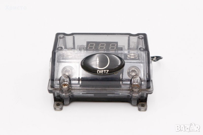 Dietz + LED Voltmeter blue /бушон 100 ампера за кола аудио, снимка 1