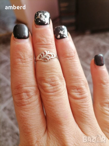 Нежно сребърно пръстенче - модел KR515, снимка 1