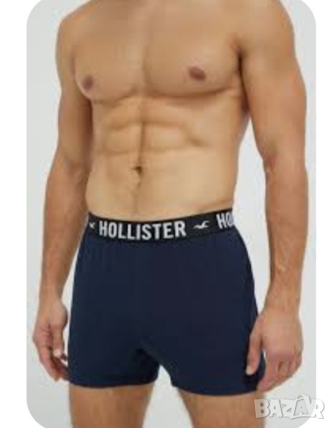 Hollister L-Мъжки черен памучен боксер , снимка 1