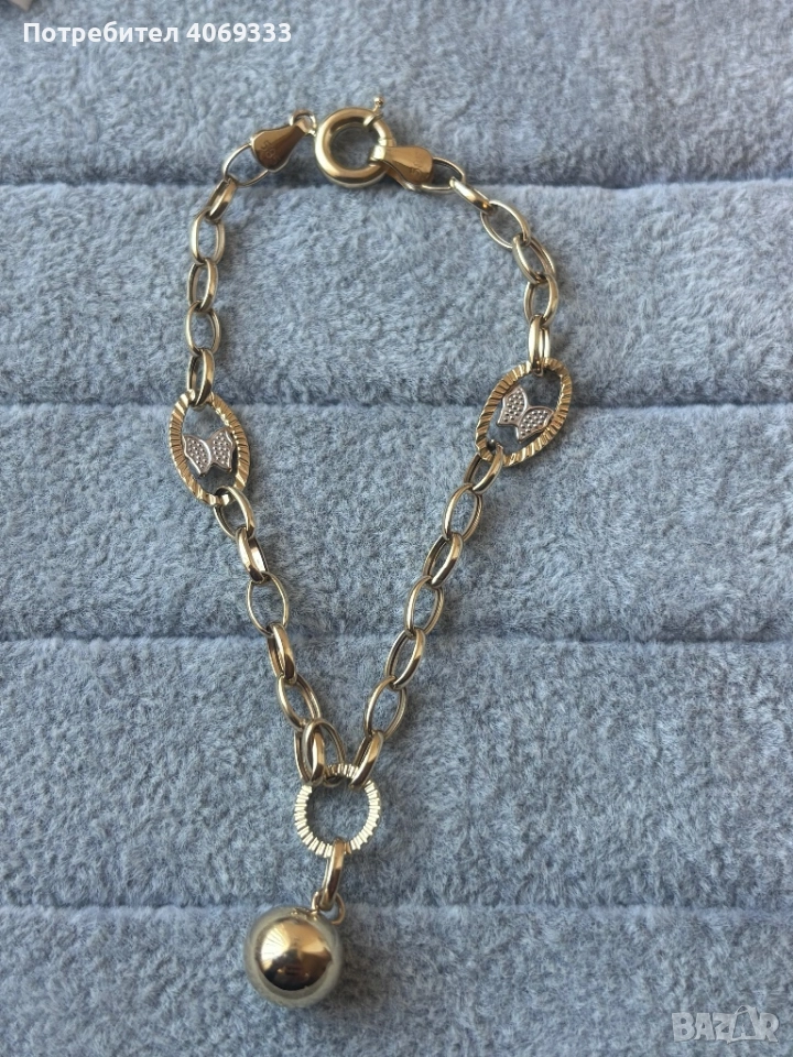 Чисто нава златна гривна от 14 к злато, снимка 1