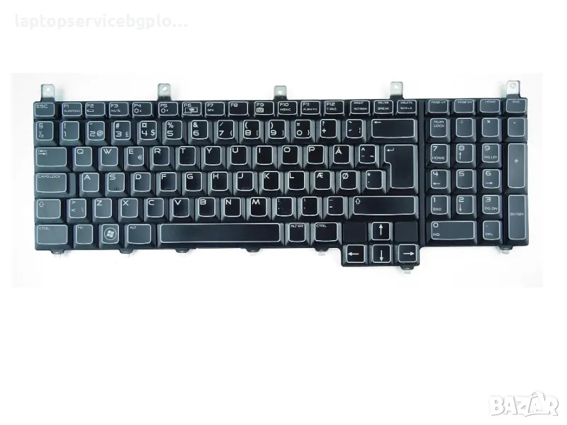 Оригинална Клавиaтура DELL ALIENWARE M17X M18X NSK-D8C0D 060NJ1 Голям Ентър, подсветка, снимка 1