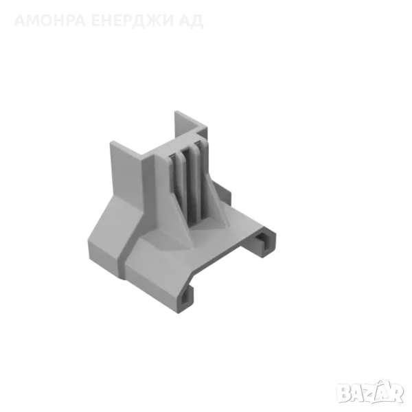 Крайна капачка Сива за трапецовидни метални покриви ClickFit EVO за монтаж на соларни системи, снимка 1