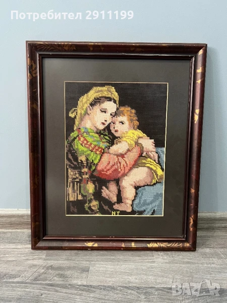 Гоблен на момиче с дете, снимка 1