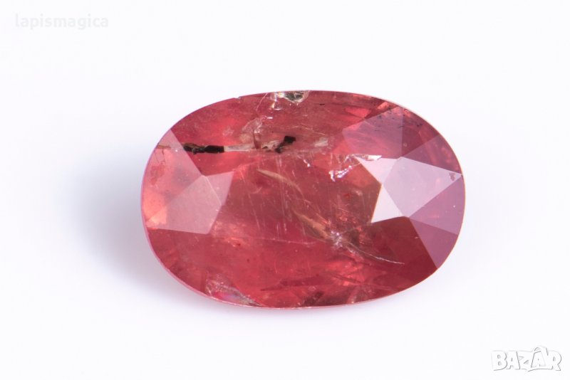 Оранжев нетретиран сапфир 0.85ct овална шлифовка, снимка 1