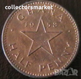½ пени 1958, Гана, снимка 1